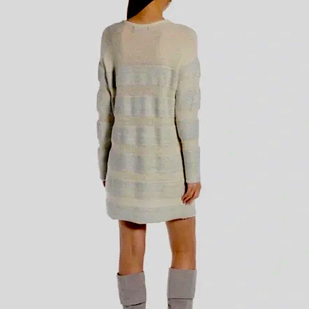 Something Navy Metallic Striped Oversized Sweater Dress - Picture 3 of 16